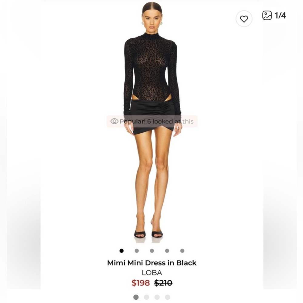 LOBA Black Lace Mini Dress